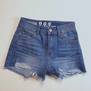 By Wash Distressed High Rise Shorts SZ 0 / W24